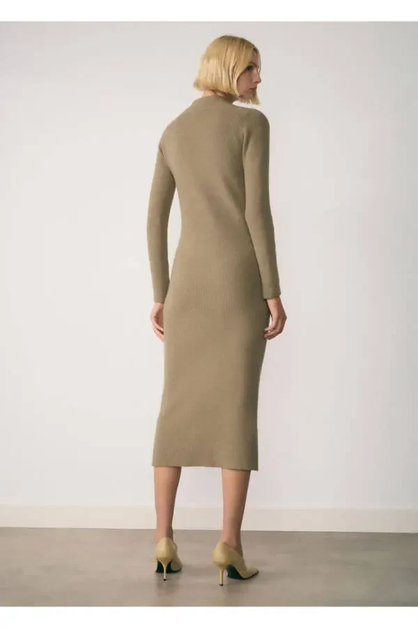 Zippered Knotted Dress - 4