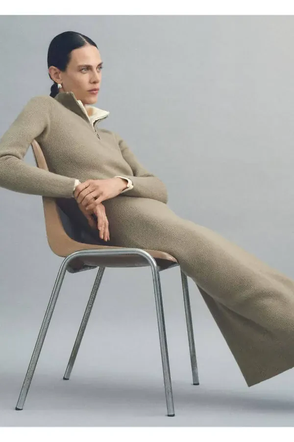 Zippered Knotted Dress - 7