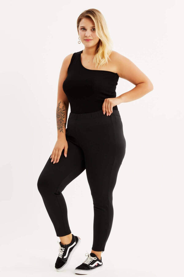 Zippered Leg Leggings - 1