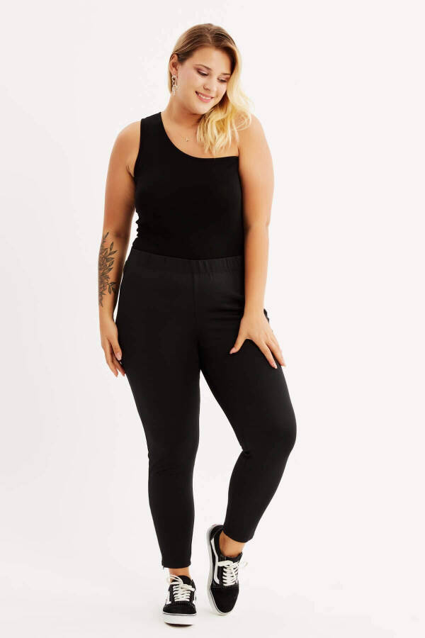 Zippered Leg Leggings - 2