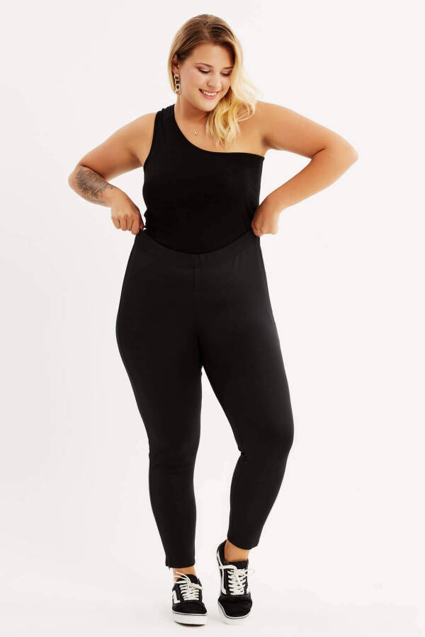 Zippered Leg Leggings - 4