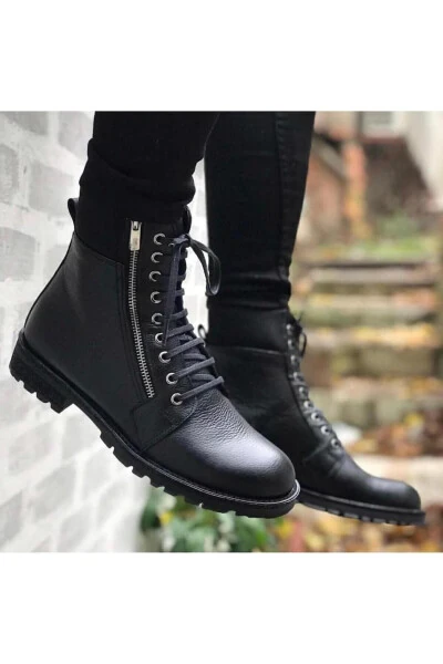 Zippered Military Genuine Leather Men's Boots Tt103 - 7