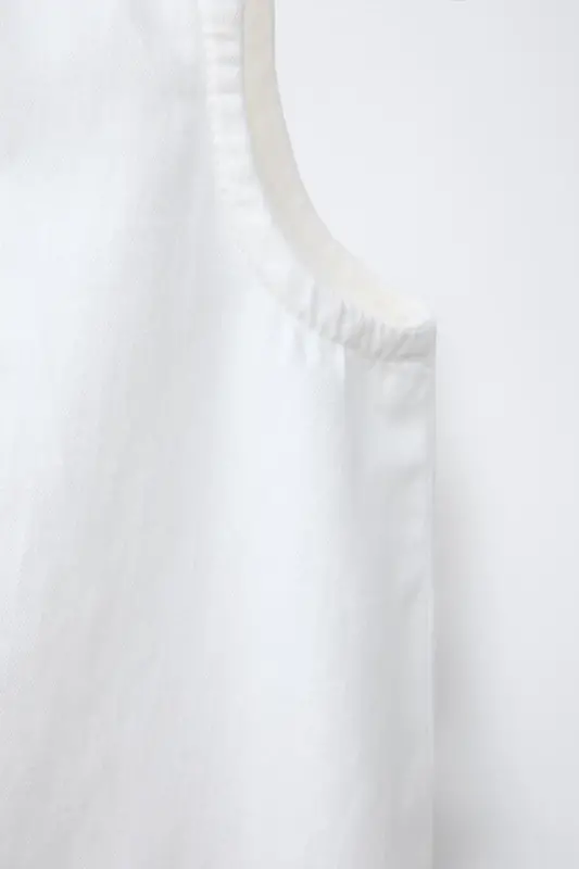 ZIPPERED SLEEVELESS TOP-White - 4