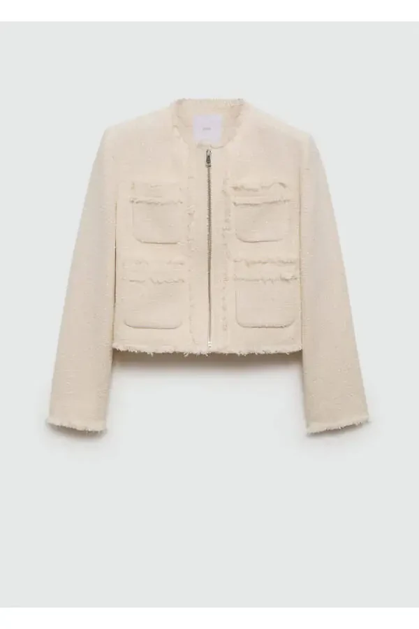 Zippered Tweed Jacket - 3