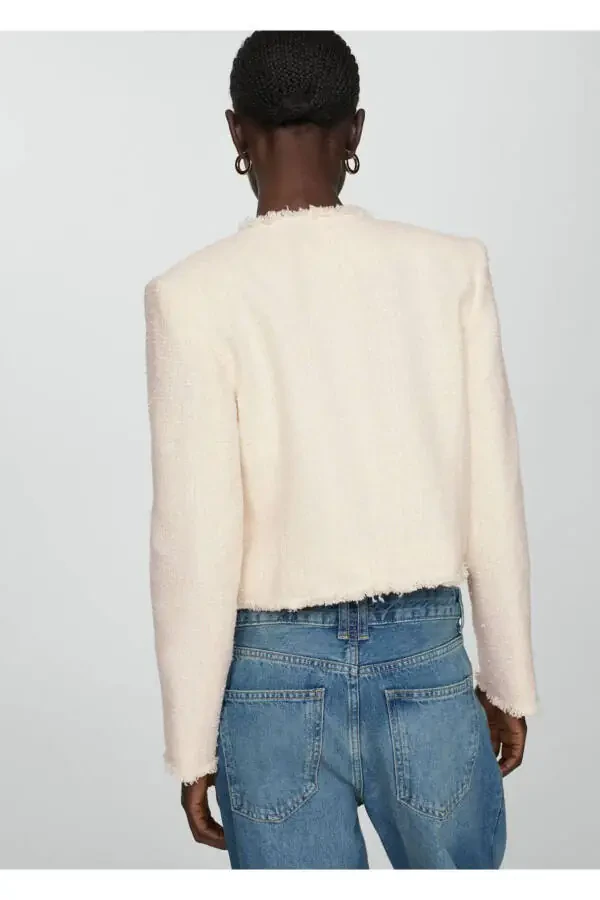 Zippered Tweed Jacket - 4