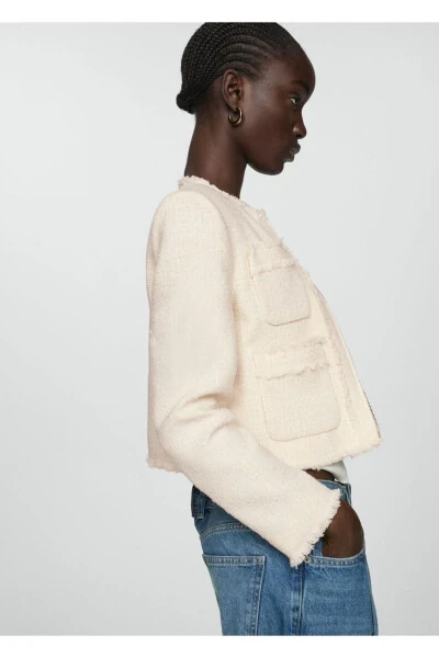 Zippered Tweed Jacket - 7