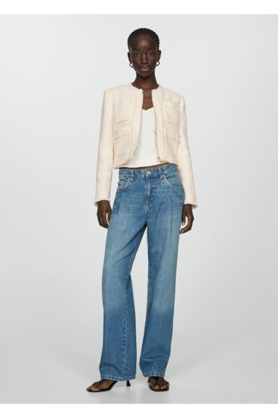 Zippered Tweed Jacket - MANGO WOMAN (1)