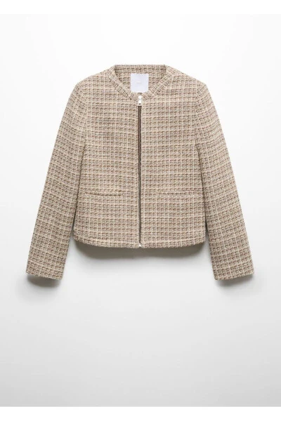 Zippered Tweed Jacket - 3