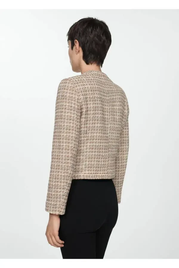 Zippered Tweed Jacket - 4