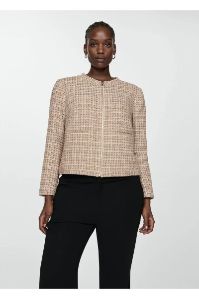 Zippered Tweed Jacket - 7