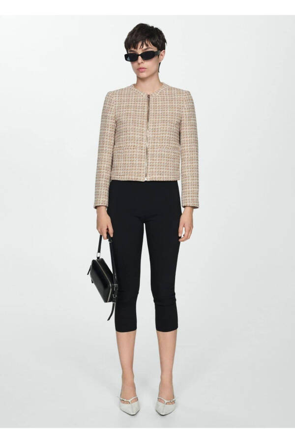 Zippered Tweed Jacket - 2