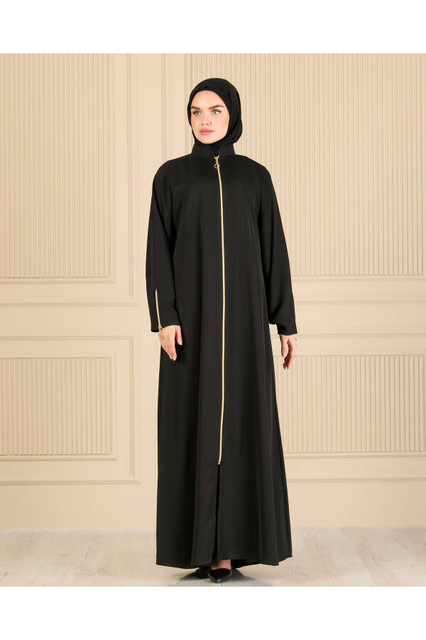 Zippered Wide Sleeve Ferace & Abaya - 2