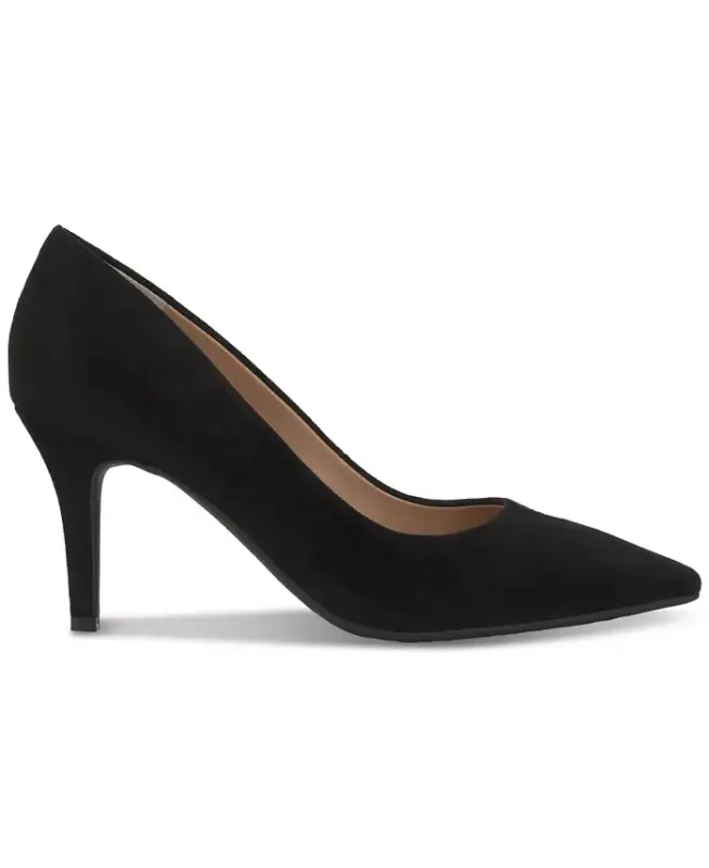 Zitah Pointed Toe Pumps, Created for Modazone - Black Suede - 1