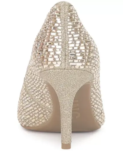 Zitah Pointed Toe Pumps, Created for Modazone - Lt Gold Metallic - 3