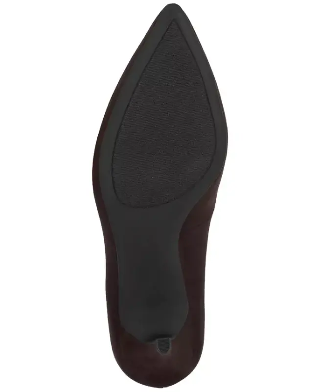 Zitah Pointed Toe Pumps, Created for Modazone - Rich Truffle Microsuede - 3