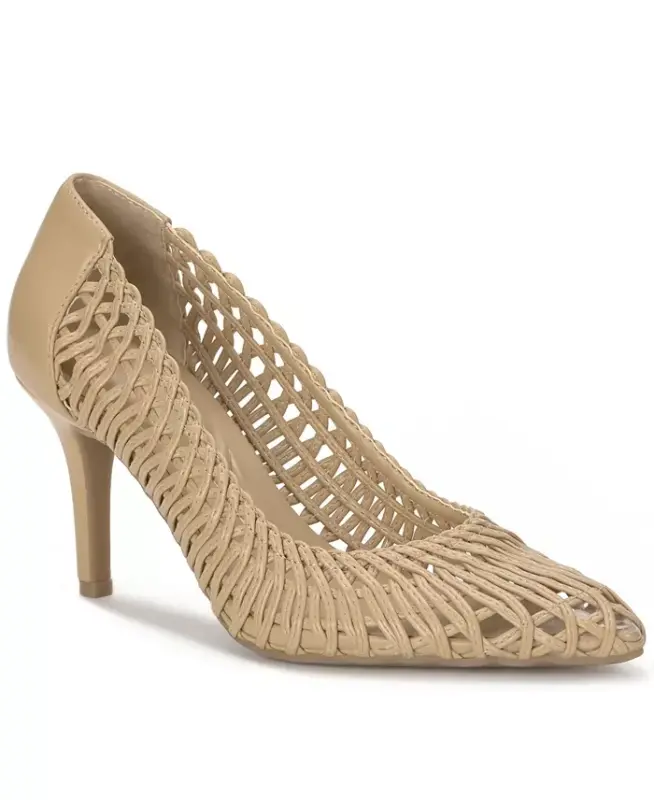 Zitah Pointed Toe Pumps, Created for Modazone - Walnut Woven - 1