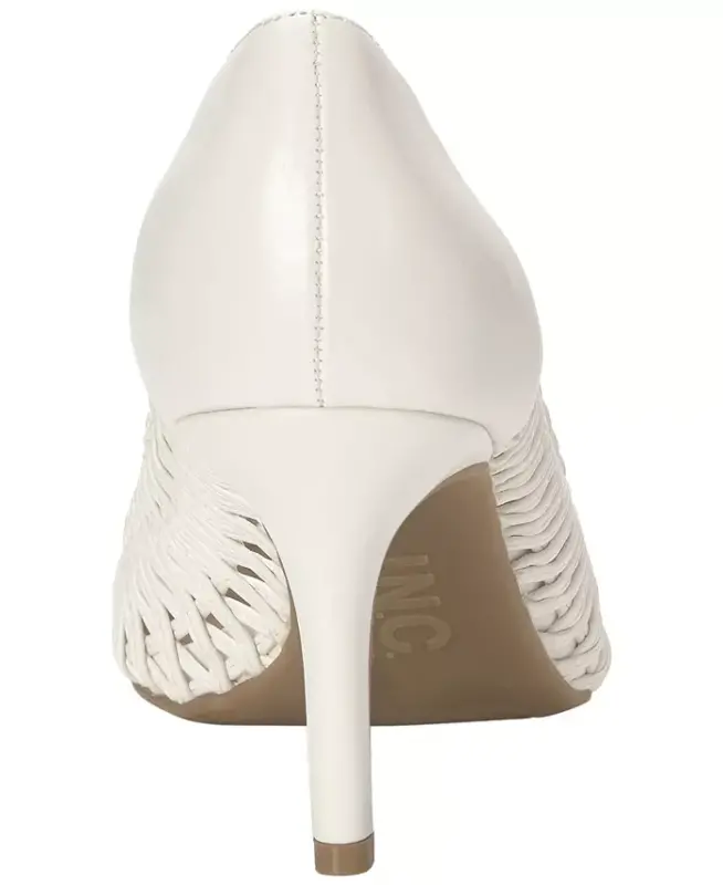 Zitah Pointed Toe Pumps, Created for Modazone - White Woven - 3