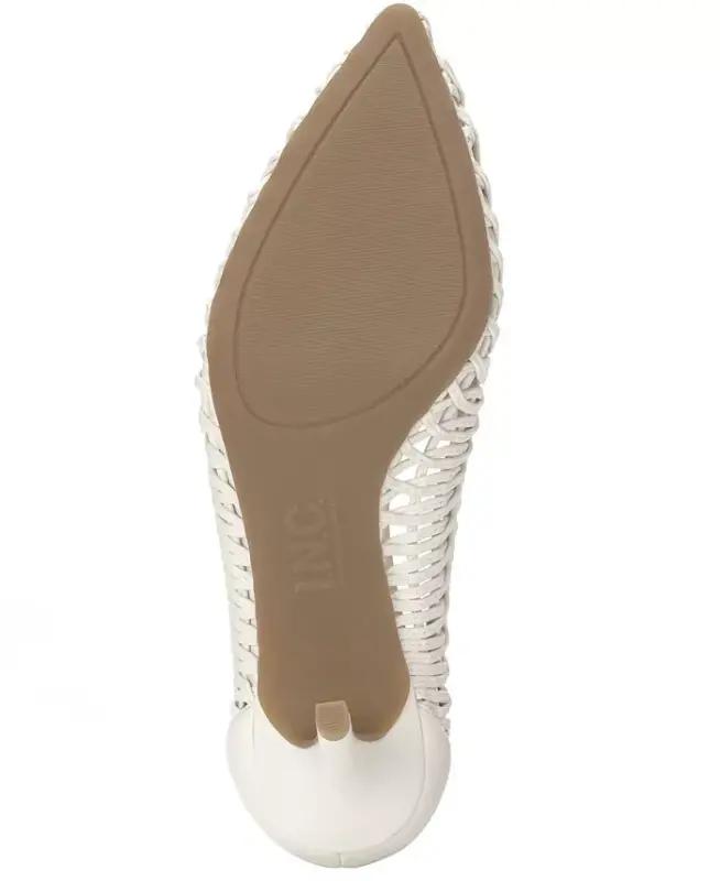 Zitah Pointed Toe Pumps, Created for Modazone - White Woven - 5