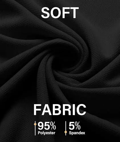 ZITY 5 Pack Erkaklar Polo Ko'ylak Qisqa Qisma Sport Golf Tennis Futbolka Namlikni o'tkazuvchi Yozgi Ko'ylaklar - 4