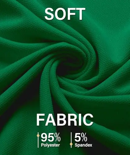 ZITY 5 Pack Erkaklar Polo Ko'ylak Qisqa Qisma Sport Golf Tennis Futbolka Namlikni Yutuvchi Yozgi Ko'ylaklar - 4