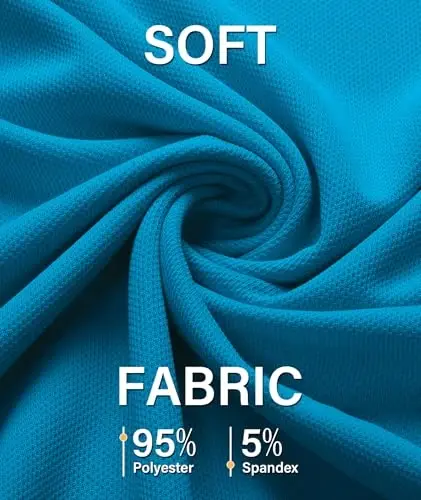 ZITY 5 Pack Erkaklar Polo Ko'ylak Qisqa Qisma Sport Golf Tennis Futbolka Namlikni Yutuvchi Yozgi Ko'ylaklar - 4