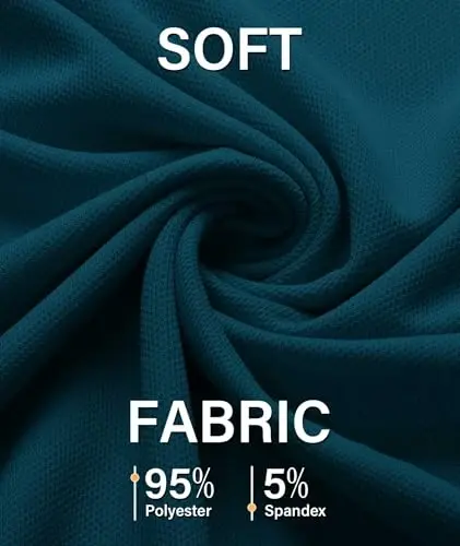 ZITY 5 Pack Erkaklar Polo Ko'ylak Qisqa Yengli Sport Golf Tennis Futbolka Namlikni chiqaruvchi Yozgi Ko'ylaklar - 4