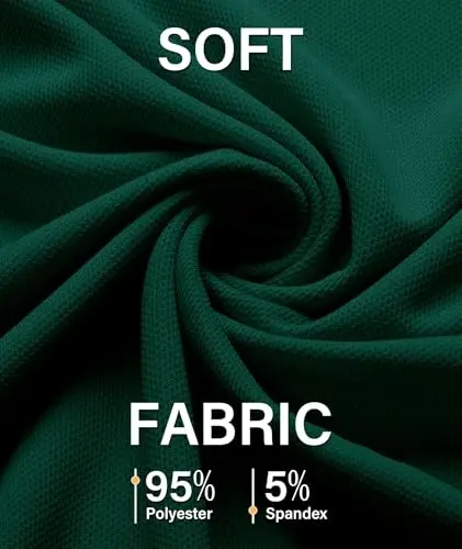 ZITY 5 Pack Erkaklar Polo Ko'ylak Qisqa Yengli Sport Golf Tennis Futbolka Namlikni tortuvchi Yozgi Ko'ylaklar - 4