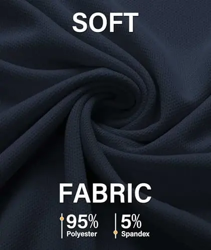 ZITY 5 Pack Mens Polo Shirt Short Sleeve Sports Golf Tennis T-Shirt Moisture-Wicking Summer Shirts - 4