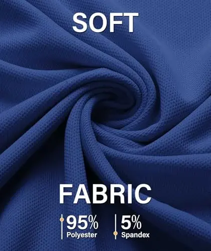 ZITY 5 Pack Mens Polo Shirt Short Sleeve Sports Golf Tennis T-Shirt Moisture-Wicking Summer Shirts - 4