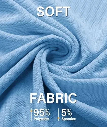 ZITY 5 Pack Mens Polo Shirt Short Sleeve Sports Golf Tennis T-Shirt Moisture-Wicking Summer Shirts - 4