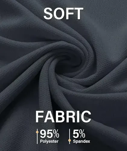 ZITY 5 Pack Mens Polo Shirt Short Sleeve Sports Golf Tennis T-Shirt Moisture-Wicking Summer Shirts - 4