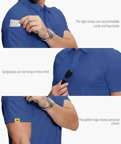 ZITY 5 Pack Mens Polo Shirt Short Sleeve Sports Golf Tennis T-Shirt Moisture-Wicking Summer Shirts - ZITY (1)