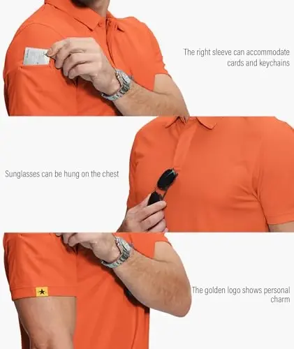 ZITY 5 Pack Mens Polo Shirt Short Sleeve Sports Golf Tennis T-Shirt Moisture-Wicking Summer Shirts - ZITY (1)