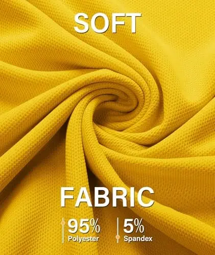 ZITY 5 Pack Mens Polo Shirt Short Sleeve Sports Golf Tennis T-Shirt Moisture-Wicking Summer Shirts - 4