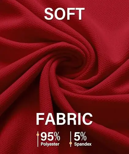 ZITY 5 Pack Mens Polo Shirt Short Sleeve Sports Golf Tennis T-Shirt Moisture-Wicking Summer Shirts - 5