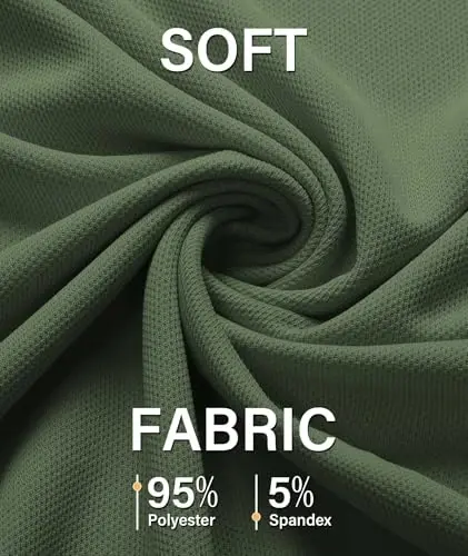 ZITY 5 Pack Mens Polo Shirt Short Sleeve Sports Golf Tennis T-Shirt Moisture-Wicking Summer Shirts - 4