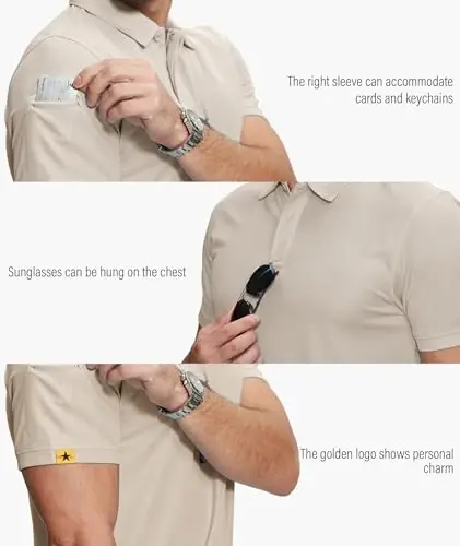 ZITY 5 Pack Mens Polo Shirt Short Sleeve Sports Golf Tennis T-Shirt Moisture-Wicking Summer Shirts - ZITY (1)