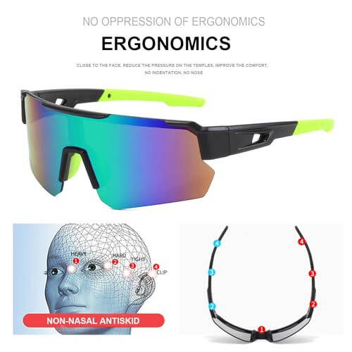 ZJMZZM Cycling Sunglasses Polarized Men Women Sport Sunglasses UV400 Kids Baseball Glasses Running Fishing Golf Sun Glasses - 3