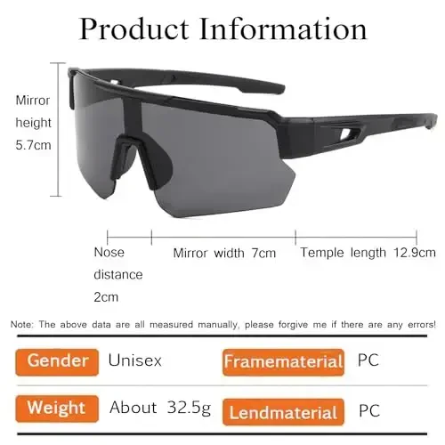 ZJMZZM Cycling Sunglasses Polarized Men Women Sport Sunglasses UV400 Kids Baseball Glasses Running Fishing Golf Sun Glasses - 3