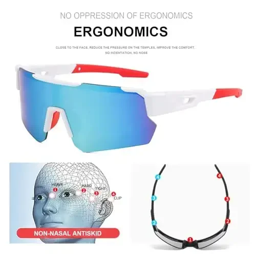 ZJMZZM Cycling Sunglasses Polarized Men Women Sport Sunglasses UV400 Kids Baseball Glasses Running Fishing Golf Sun Glasses - 3