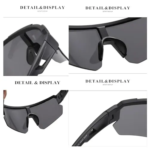 ZJMZZM Cycling Sunglasses Polarized Men Women Sport Sunglasses UV400 Kids Baseball Glasses Running Fishing Golf Sun Glasses - 6