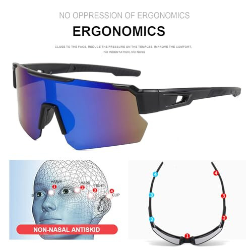 ZJMZZM Polarized Sports Sunglasses Men Women Kids Cycling Sunglasses UV400 Baseball Glasses Running Fishing Golf Sun Glasses - 3