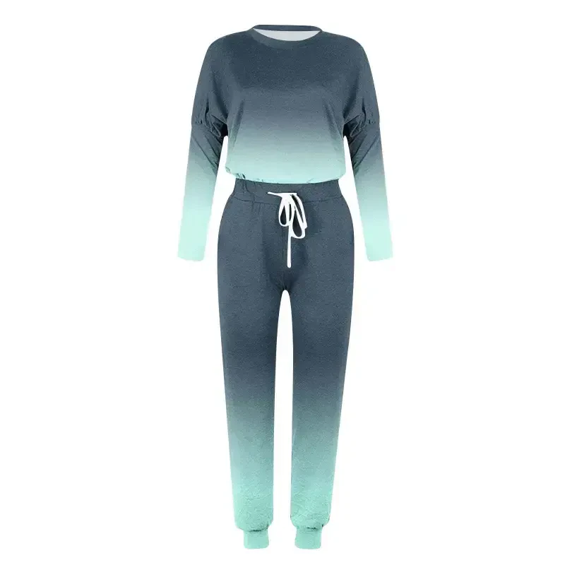 Zkozptok Two Piece Outfits Sweatsuit for Womens Long Sleeve Crewneck Pullover Tops Long Pants Jogger Tracksuit Sets - 5