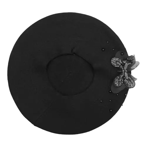 ZLYC Ayollar Fransuz Beret shapkasi, Qizlar uchun qaytariluvchi qattiq rangli mozaik iliq Beret qalpoq - 4