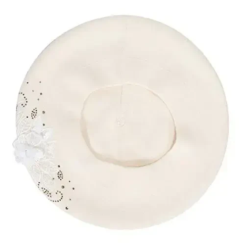 ZLYC Ayollar Fransuz beret shlyapasi, Qizlar uchun qaytariladigan bir xil rangli CasModazoneere mozaik iliq beret kepkasi - 6