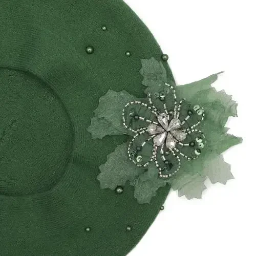 ZLYC Ayollar Fransuz Beret shlyapasi, Qizlar uchun qaytariladigan qattiq rangli CasModazoneere Mosaic issiq Beret qalpoq - 5