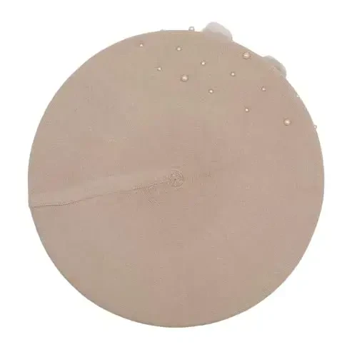 ZLYC Ayollar Fransuz beret shlyapasi, Qizlar uchun qaytariladigan qattiq rangli CasModazoneere mozaik iliq beret shapkasi - 6