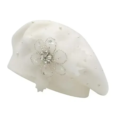 ZLYC ayollar fransuz beret shlyapasi, Qizlar uchun qaytariladigan qattiq rangli CasModazoneere mozaik issiq beret qalpog'i 