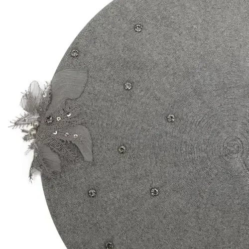 ZLYC Ayollar Fransuz Beret shlyapasi, Qizlar uchun qaytariladigan qattiq rangli CasModazoneere mozaik issiq Beret qalpoq - 4