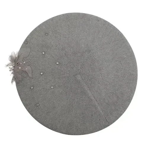 ZLYC Ayollar Fransuz Beret shlyapasi, Qizlar uchun qaytariladigan qattiq rangli CasModazoneere mozaik issiq Beret qalpoq - 5